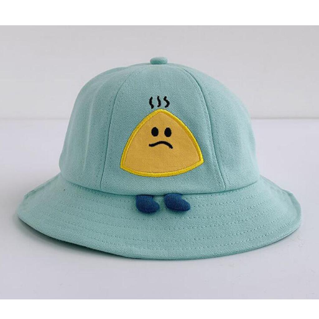 UV Protection Hat for Kids Blue+Beige