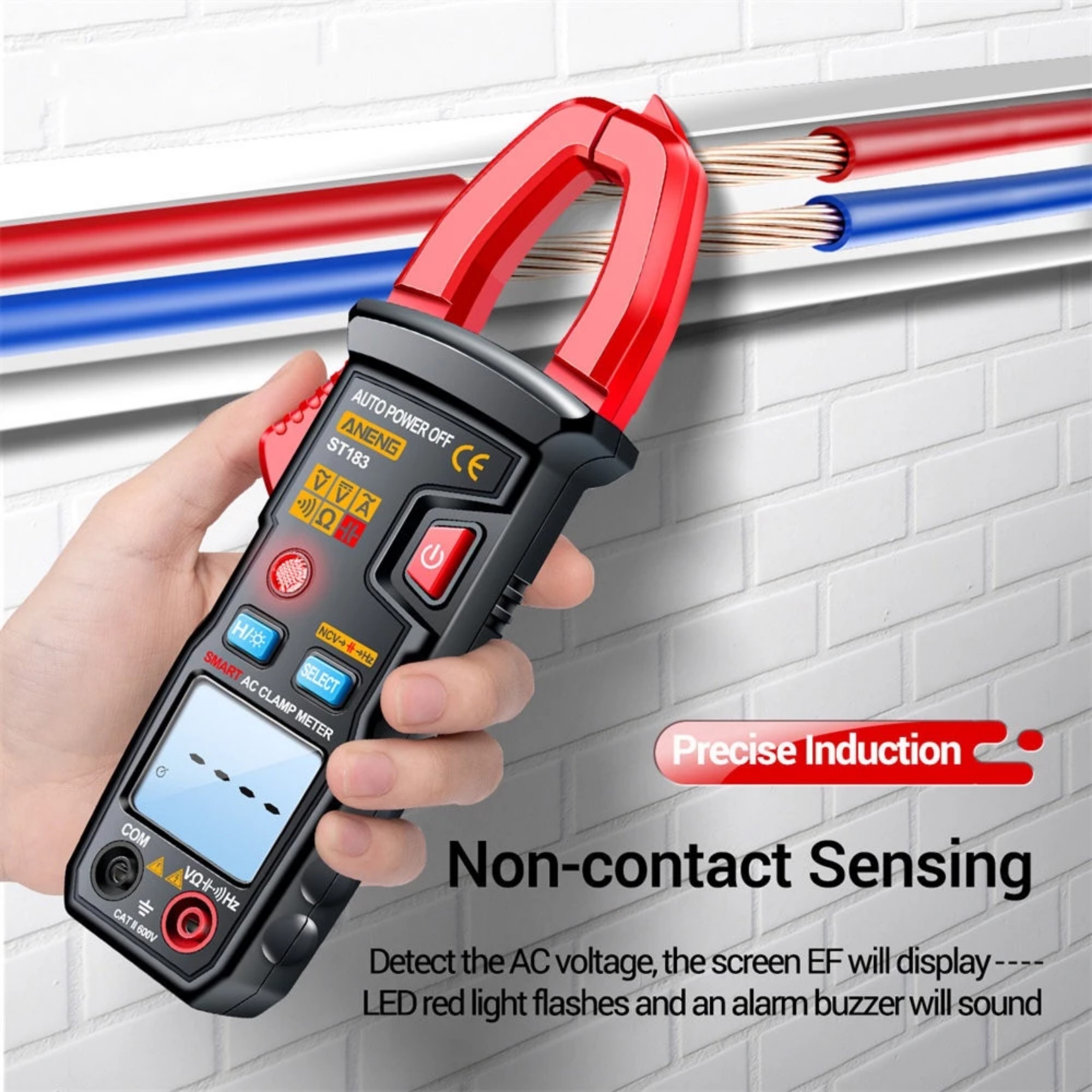 Đồng hồ đo kẹp kỹ thuật số ANENG ST182 4000 True RMS - Đo đa năng, chính xác cao