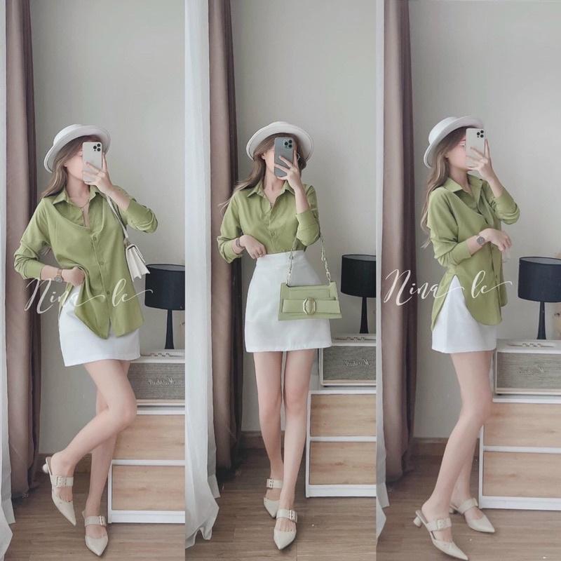 Sét áo sơ kèm chân váy xinh lung linh