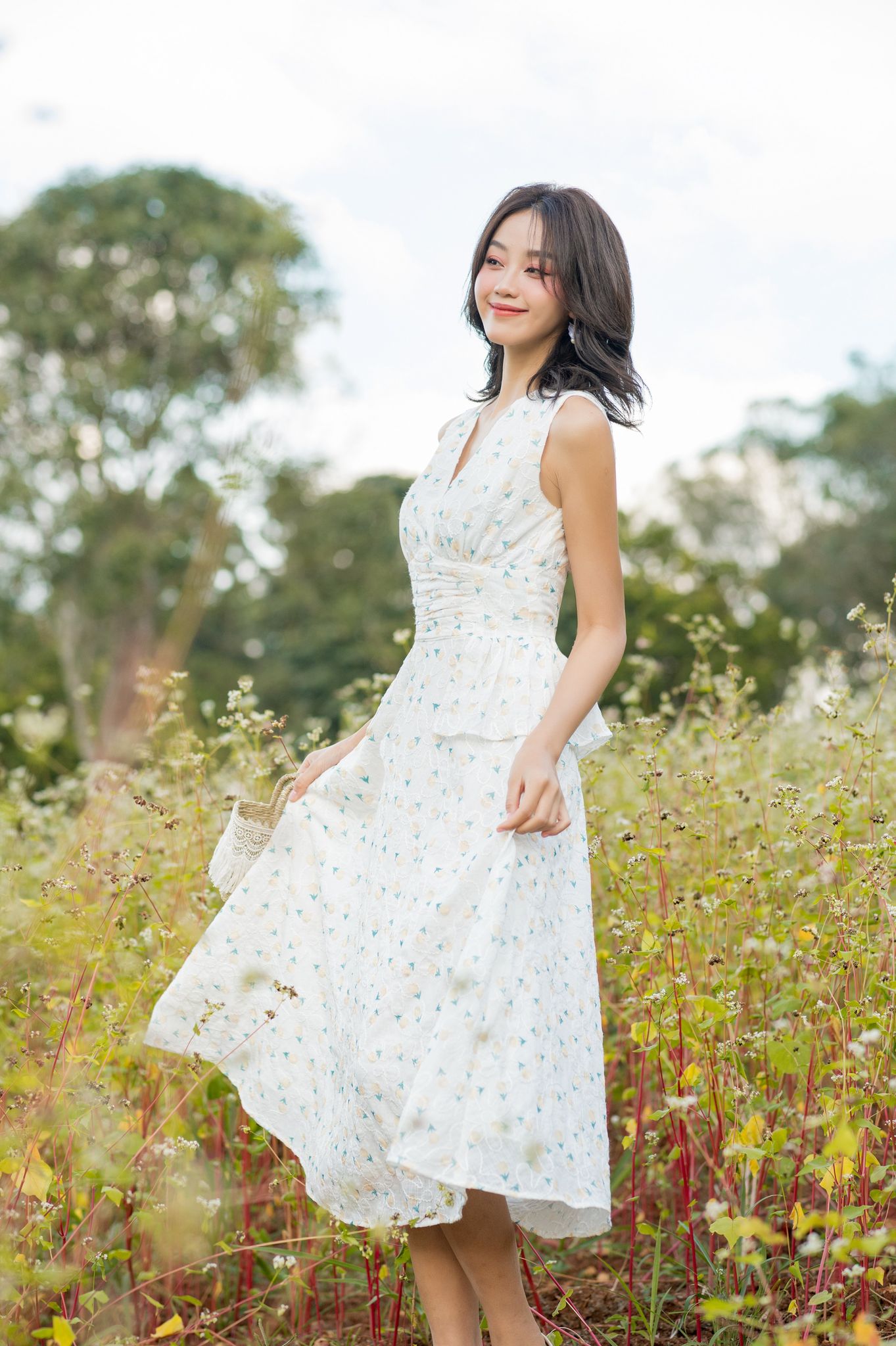OLV - Đầm Diagonal Ruffle Dress