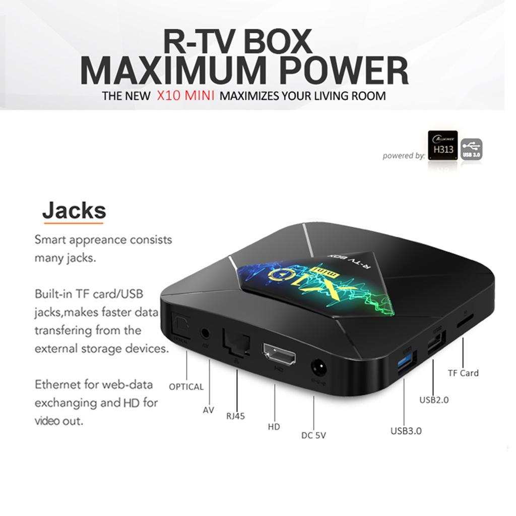 X10mini Android 10.0 Media Player H313 Quad Core WiFi