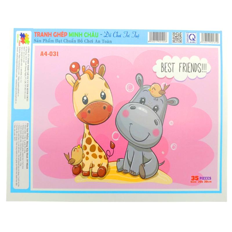 Bộ Xếp Hình Puzzle A4 - Minh Châu 35-031 (35 Mảnh Ghép) - Best Friends