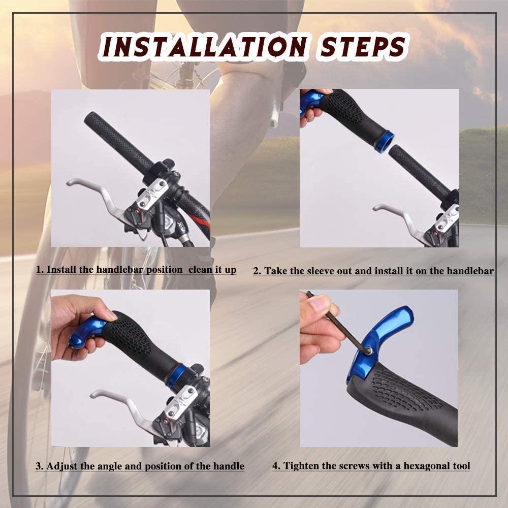 Tay lái xe đạp Thiết kế công thái học Tay lái xe đạp leo núi MTB bằng cao su