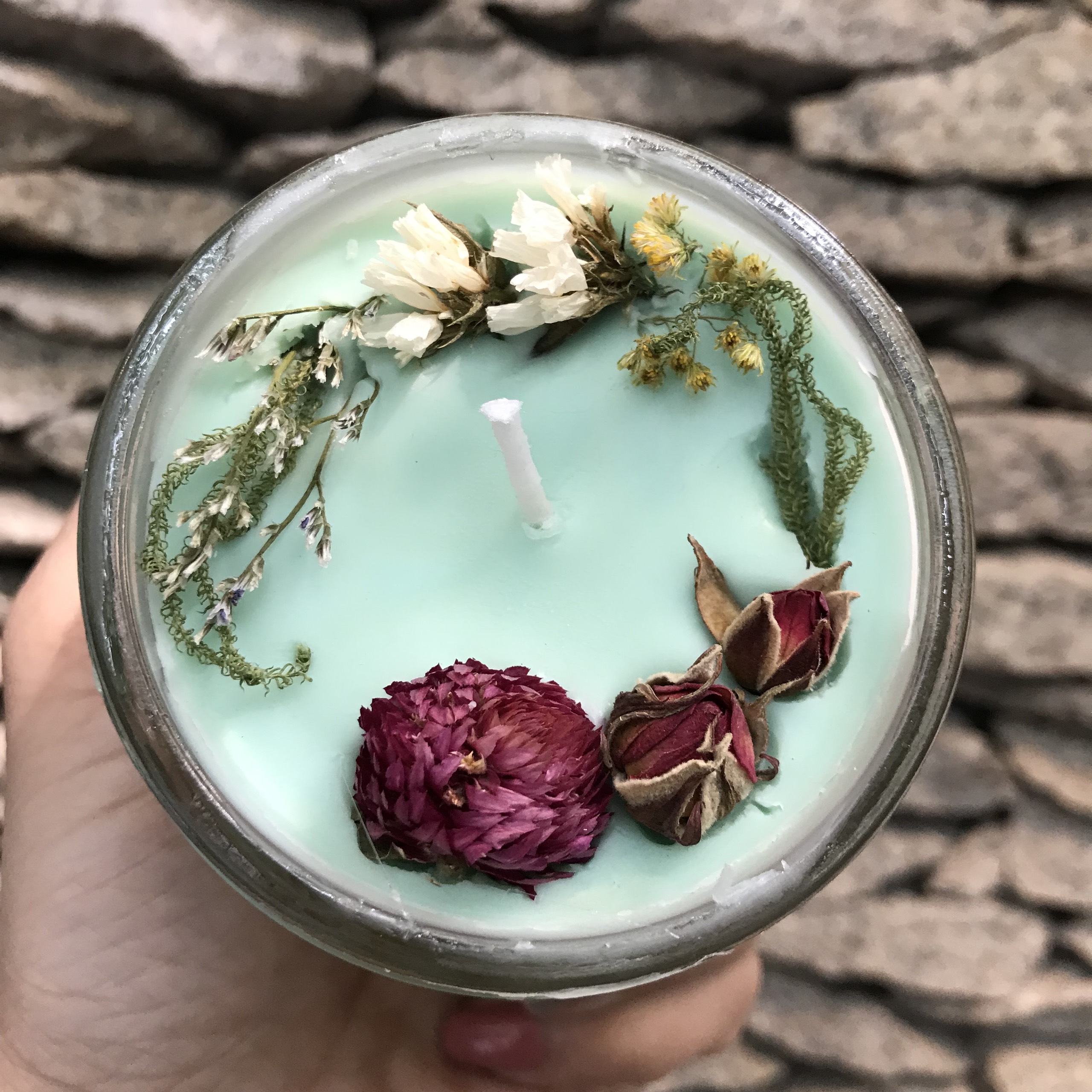 Combo 2 nến thơm tinh dầu 100g: 1 lavender, 1 hương thảo, giúp thư giãn, thơm phòng khử mùi, handmade