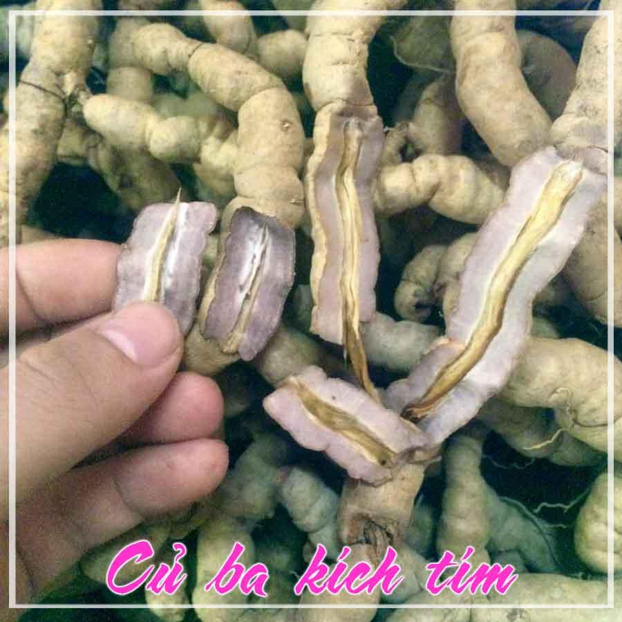 1kg Củ Ba Kích Tím khô sạch đã rút lõi