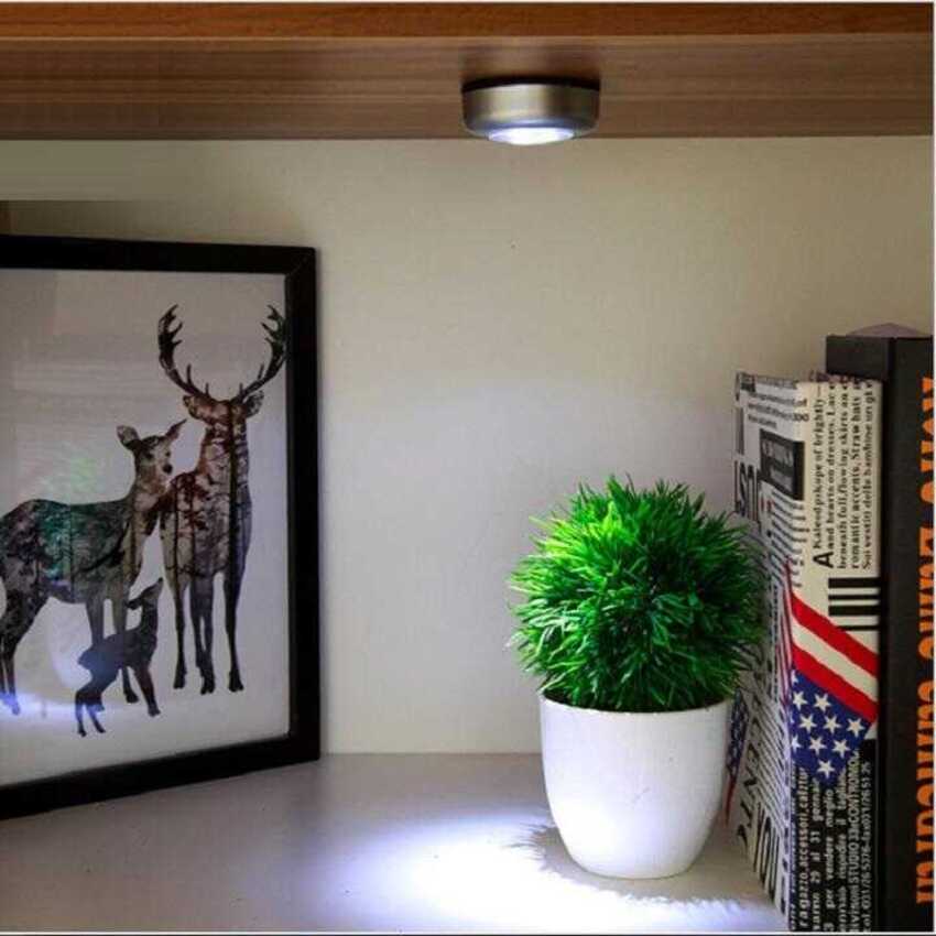 Bóng Đèn Led Dán Tường 3 bóng siêu sáng dùng pin 3A – Tích hợp xốp dính 2 mặt - Dán kệ sách, tủ quần áo, cốp xe, tường, tủ bếp, đầu giường