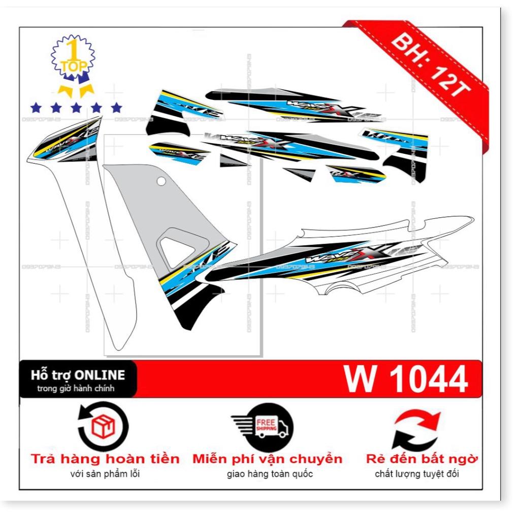 Tem rời dành cho wave X 100 2016 trắng xanh