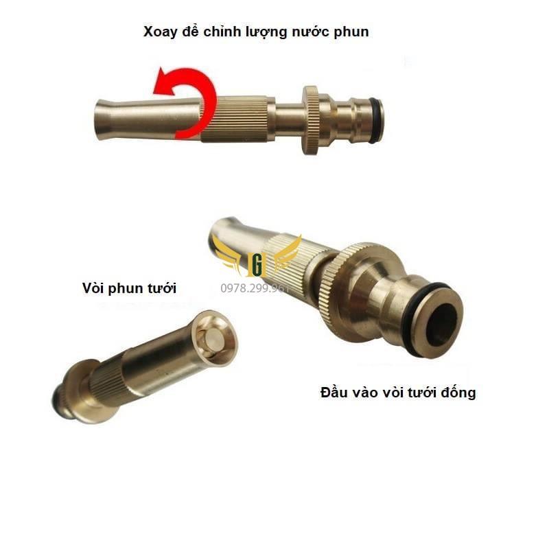 Đầu Vòi Xịt Tăng Áp Sumo, Áp Lực Cao Mini Bằng Đồng, Vòi rửa xe, rửa sân, tưới cây, làm vườn.