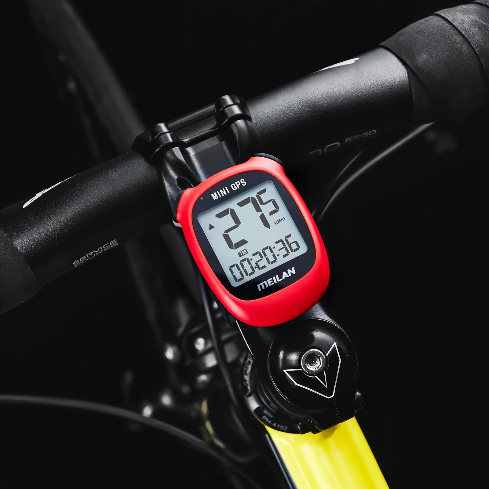 Máy tính định vị xe đạp có kích thước cầm tay hiển thị màn hình LCD chống nước IPX6