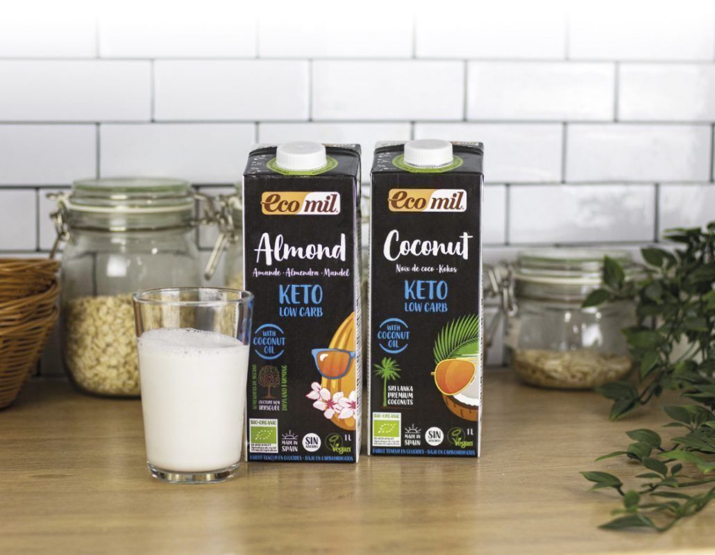 Sữa Keto Ecomil Hữu Cơ 1L Low Carb - Sữa Hạnh Nhân Keto, Sữa Dừa Keto - Ecomil Organic Low Carb Milk Almond, Coconut