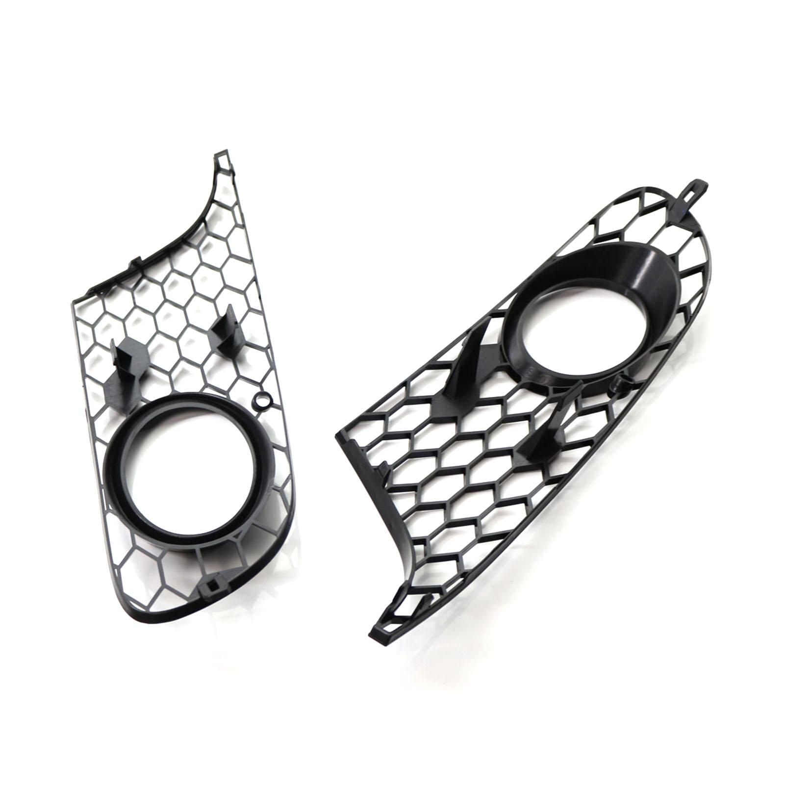 1 Pair of Car Auto Balck Honeycomb Front Bumper Fog Light Grill Cover Replacement for VW Golf MK 6 2009-2013