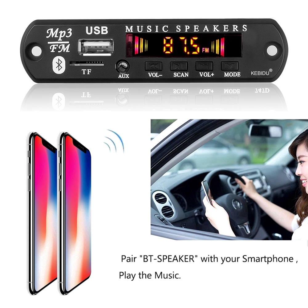 Mạch Giải Mã Mp3 Usb/Tf/Aux/Bluetooth 7-12VDC