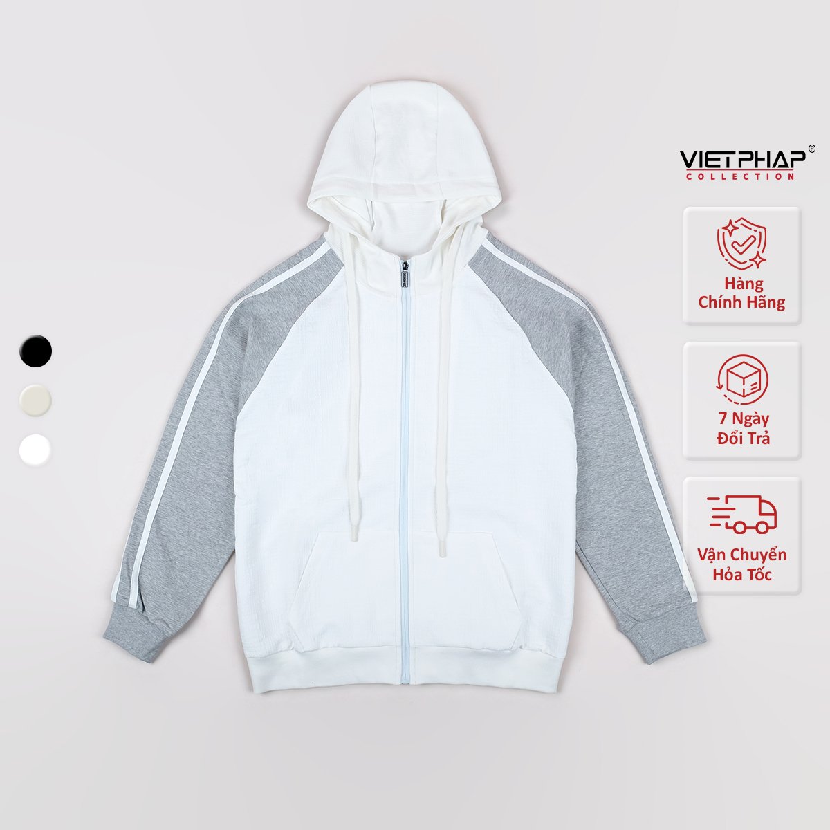 Áo Khoác Nam Việt Pháp Phong Cách Thể Thao, chất liệu cotton khóa kéo tiện lợi 2901