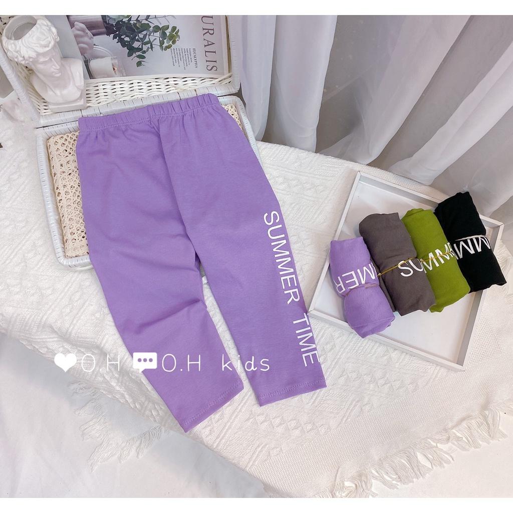 Quần legging bé gái, quần dài cho bé chất cotton