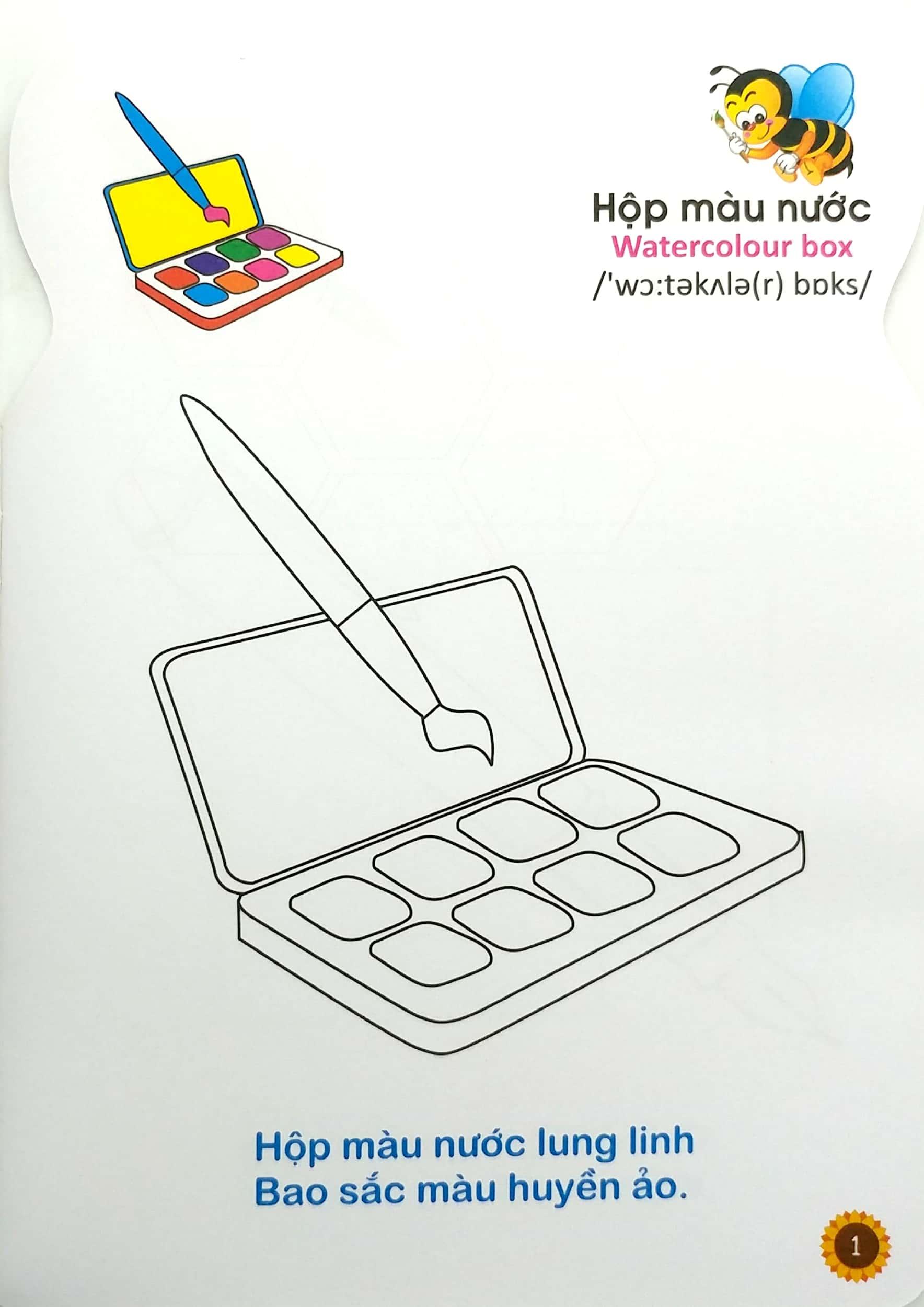 Ong Con Chăm Chỉ - Tô Màu Đồ Dùng Học Tập