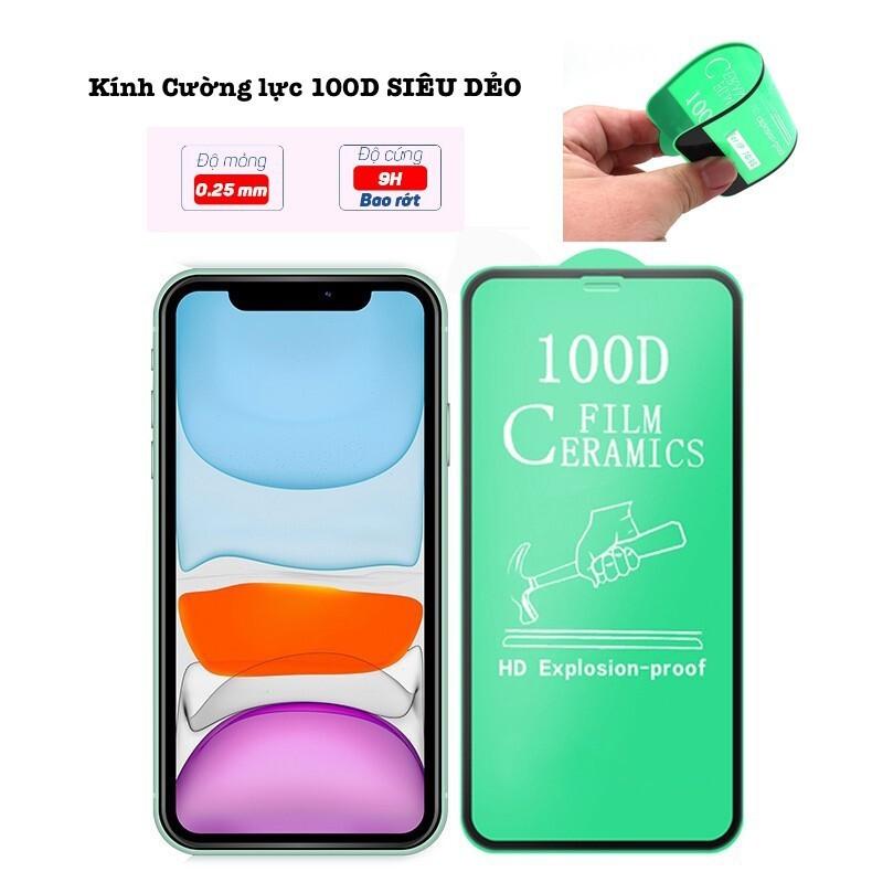 Kính Cường Lực dành cho iPhone FULL MÀN HÌNH SIÊU DẺO SIÊU MỎNG 100D 6s/6sPlus/7/7Plus/8/8Plus/X/Xr/Xs/XsMax/11/11Pro/11ProMax