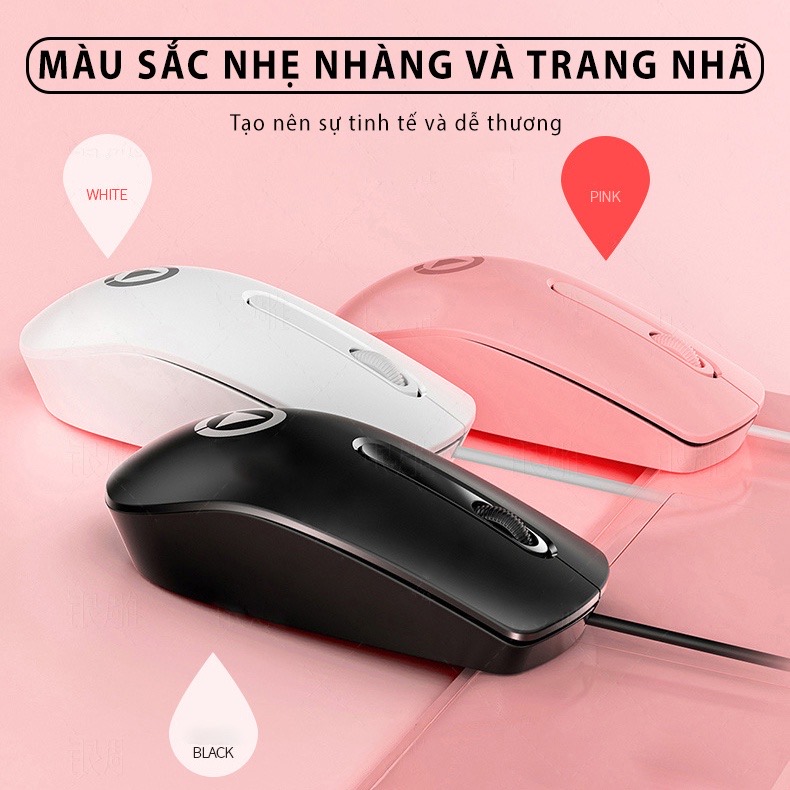 Chuột máy tính có dây TEKKIN G9 giá rẻ gaming văn phòng 1200DPI công thái học làm việc và chơi game cho pc laptop - hàng chính hãng