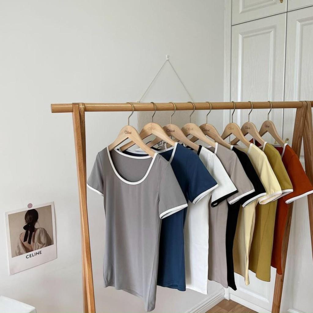 Áo thun nữ cộc tay, áo thun cổ tròn nhiều màu xinh xắn - H&N Store