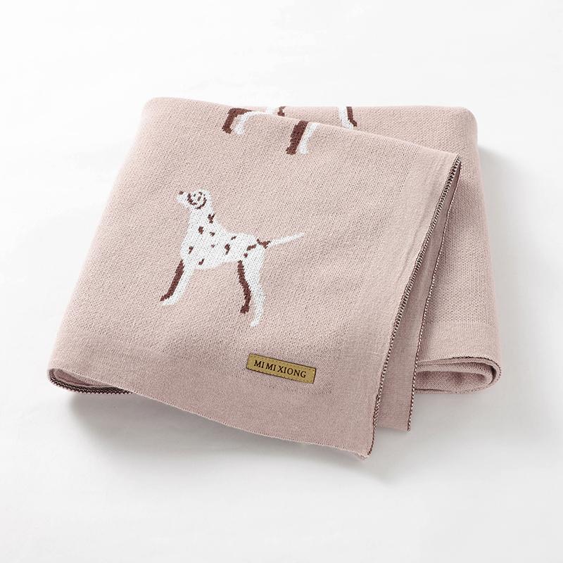 Chăn Lưới Cho Bé 100% Cotton Dệt Kim Cho Bé Sơ Sinh Chăn Ga Gối Chần Gòn Dành Cho Giường Hoạt Hình Dễ Thương Chó Xe Đẩy Giường Ngủ Có Siêu Mềm