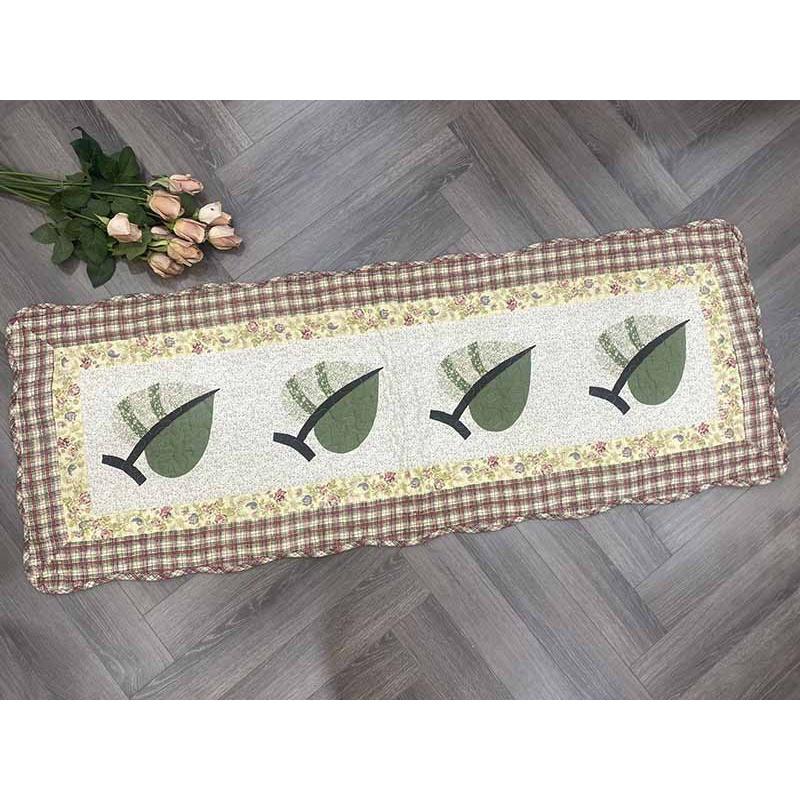 Thảm dài - chiếc lá 2 màu - TDA544