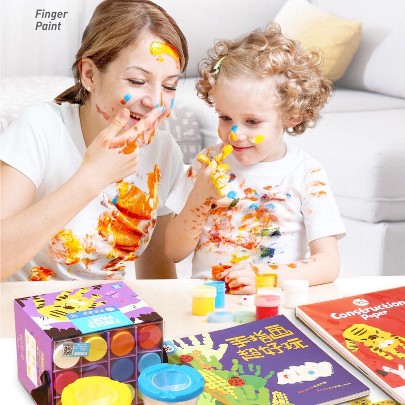 Màu vẽ bằng tay Finger Paint có 2 loại 6 tuýp và 12 tuýp cho bé lựa chọn