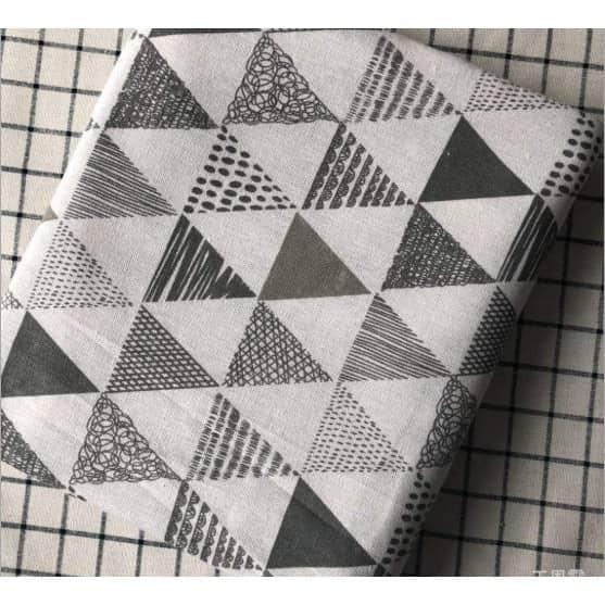 Vải Bố Canvas Tam Giác Xám Trắng