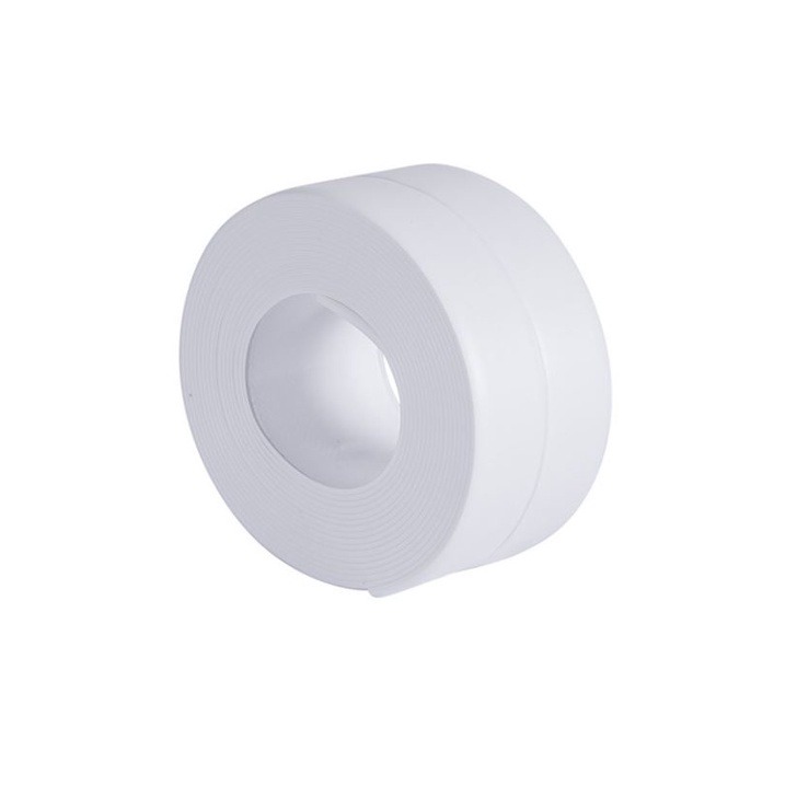 Băng Keo PVC Dán Viền Bếp, Tường, WC, Dán Cửa Hoa, Dán Viền Cửa, Dán Bồn Rủa Chén Rộng 3,8 cm x 3,2 m - Hàng Chính Hãng
