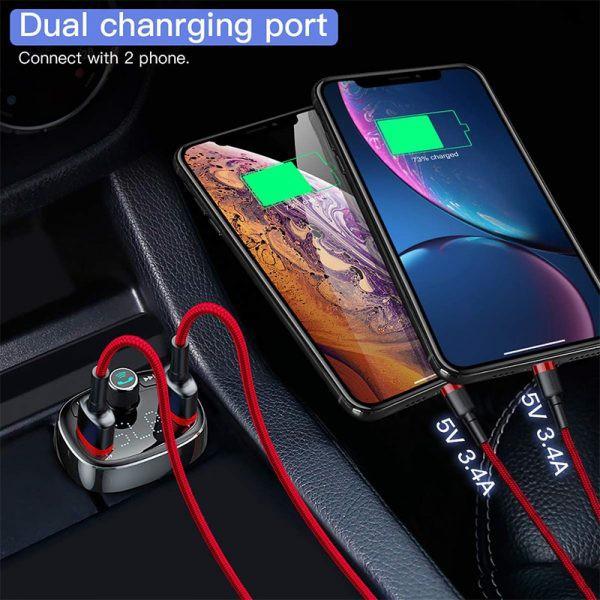 Bộ tẩu sạc nghe nhạc trên xe hơi Baseus S09 FM Transmitter Modulator Bluetooth - Hàng Chính Hãng