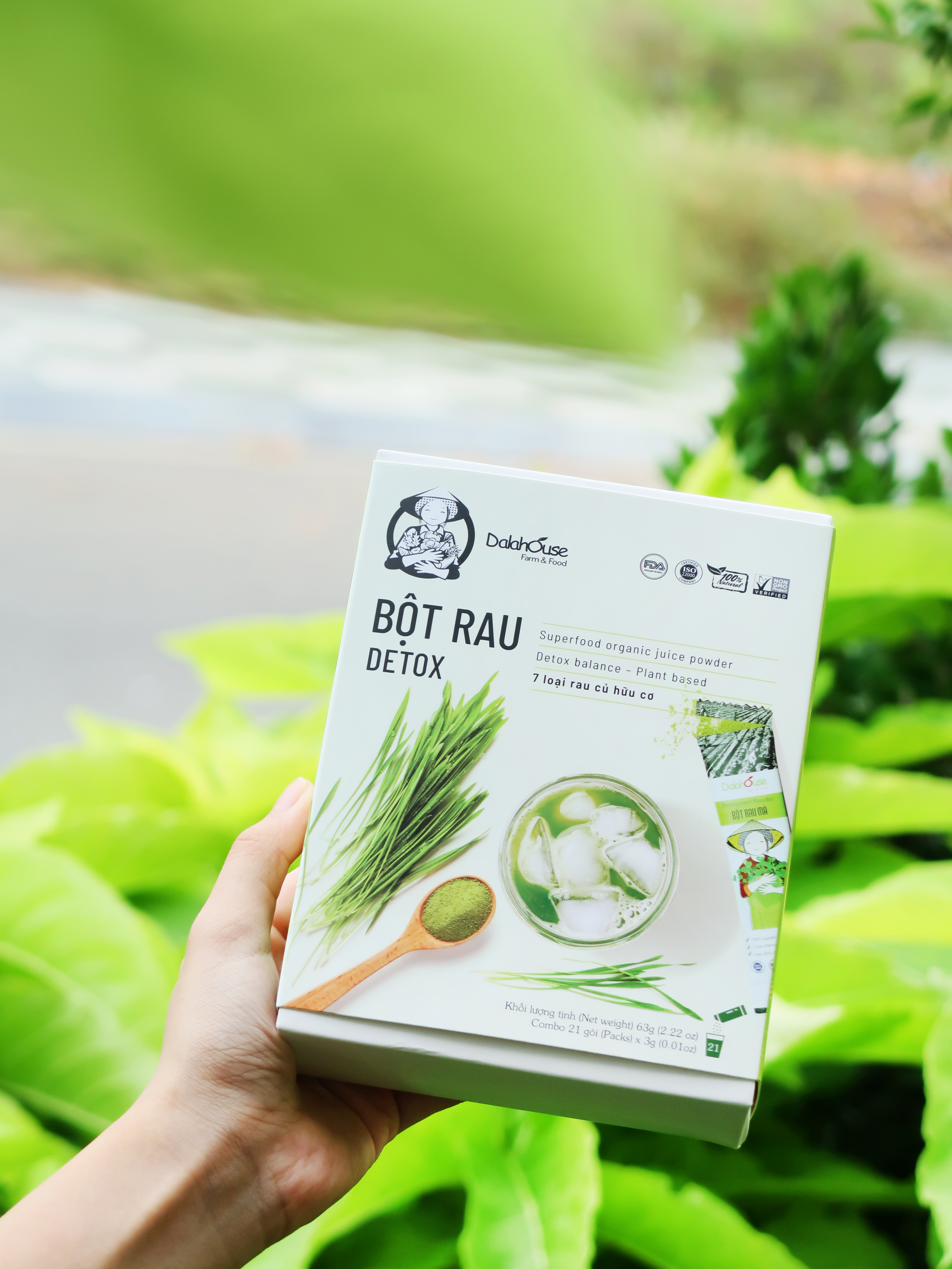 Bột Rau Detox Dalahouse 63g (21 gói 3g, 7 vị) - Loại Bỏ Độc Tố, Phòng Ngừa Táo Bón, Hỗ Trợ Tiêu Hóa Tốt, Tăng Cường Sức Đề Kháng, Tạo Năng Lượng Hoạt Động, Bổ Sung Nhiều Chất Xơ Từ Rau Xanh, Đẹp Da, Giữ Dáng