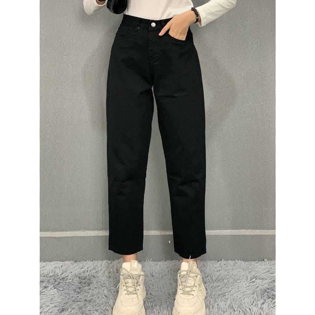 Quần Baggy Kaki Nữ Trơn Ống Suông
