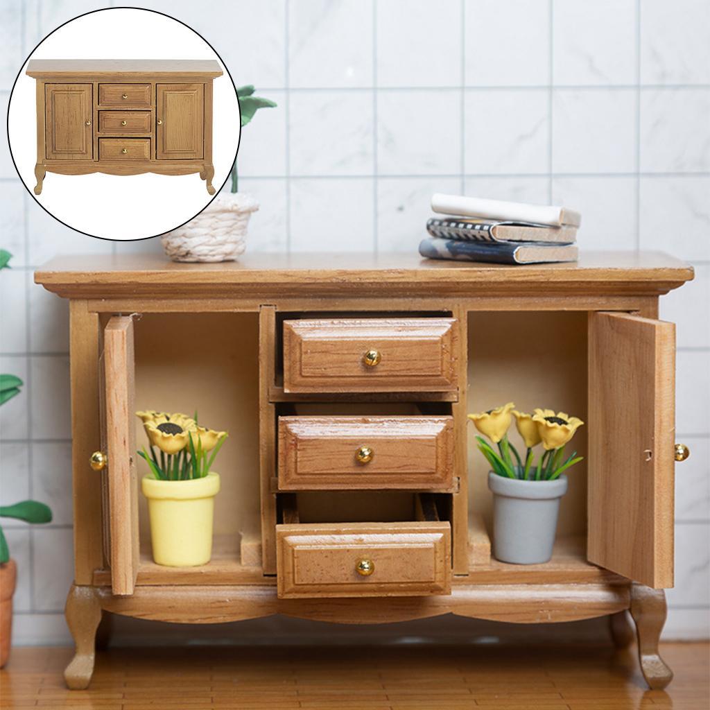 1:12 Dollhouse Modern Handmade Cabinet Furniture Decoration