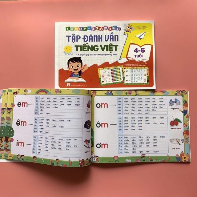 Tập Đánh Vần Tiếng Việt Bé 4-6 Tuổi +Tặng Kèm flashcard gồm chữ cái và chữ ghép