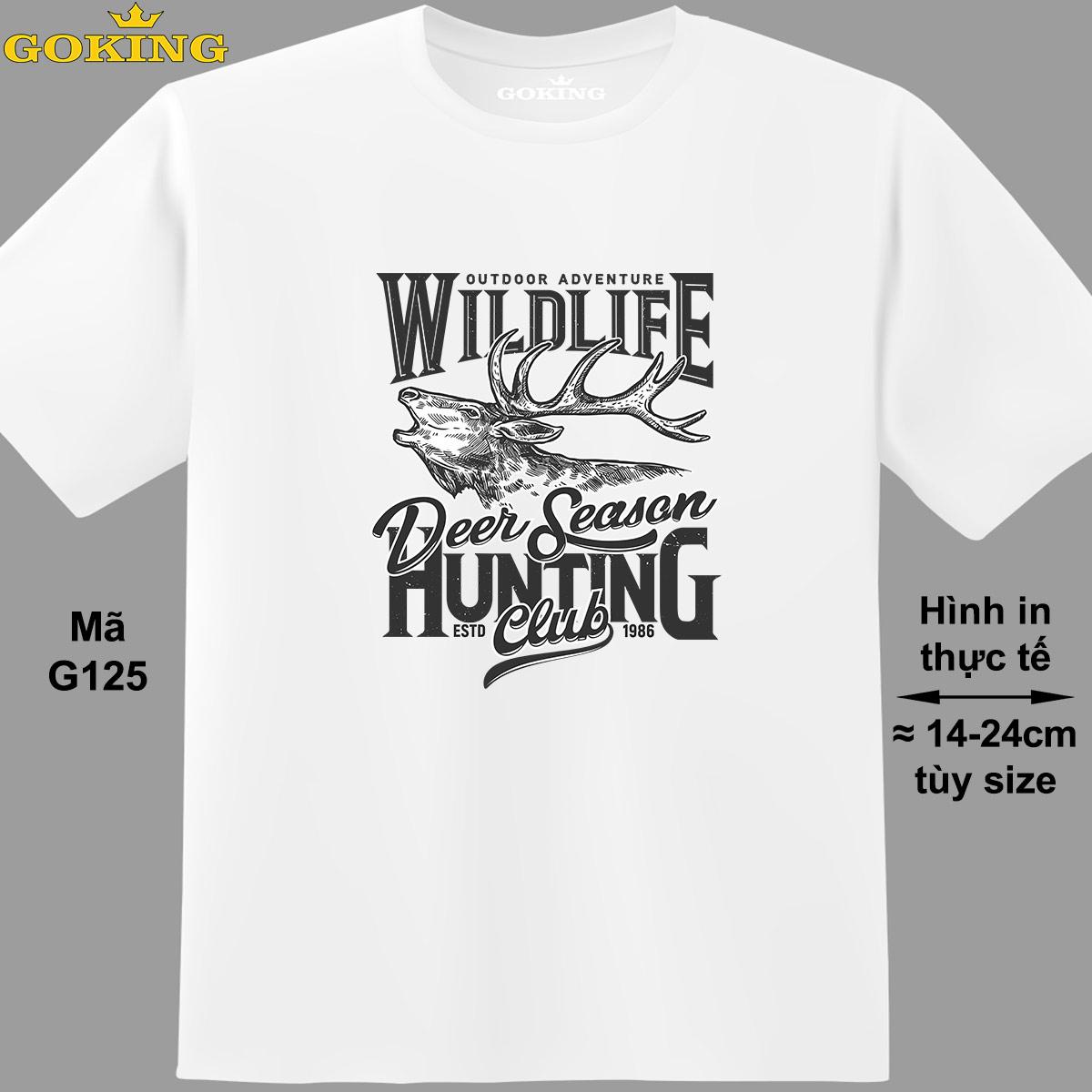 WILD LIFE, mã G125. Hãy tỏa sáng như kim cương, qua chiếc áo thun Goking siêu hot cho nam nữ trẻ em, áo phông cặp đôi, gia đình, đội nhóm