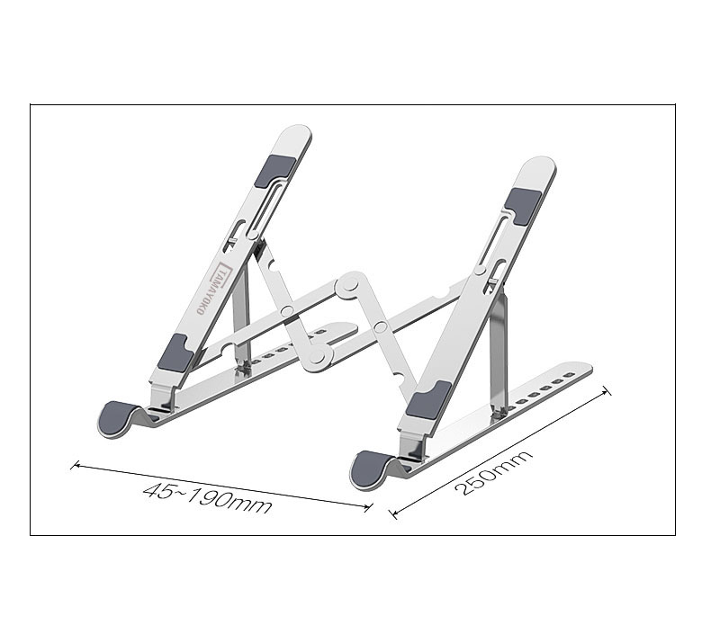 Giá Đỡ Laptop, Máy Tính Bảng Hợp Kim Nhôm 7 Mức Điều Chỉnh Chiều Cao Thông Thoáng Hỗ Trợ Tản Nhiệt Hàng Chính Hãng Tamayoko