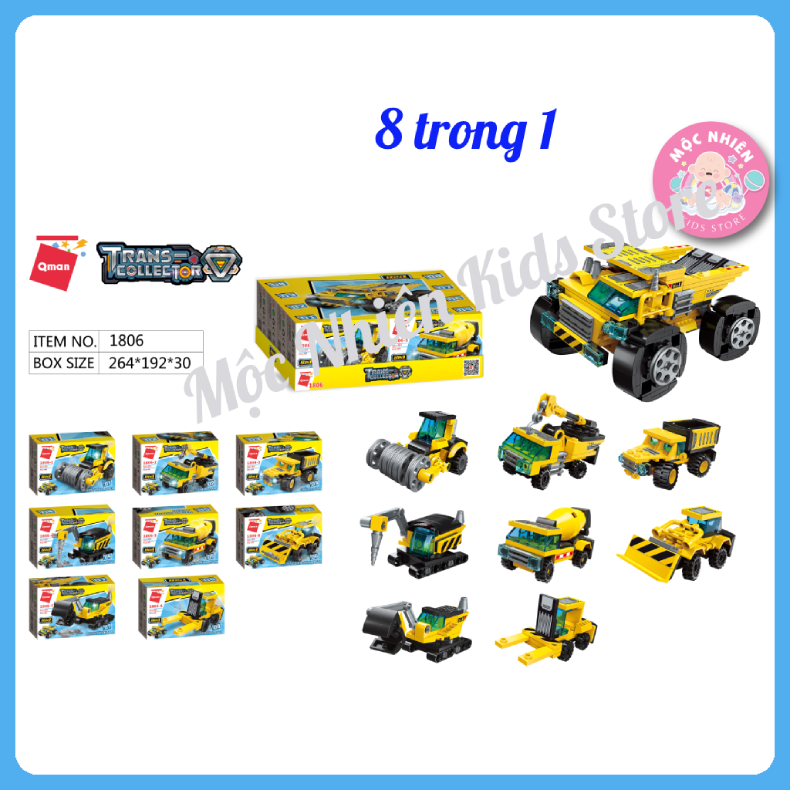 Đồ chơi xếp hình lắp ráp lego Qman 1806: Xe tải hạng nặng (396 mảnh ghép)