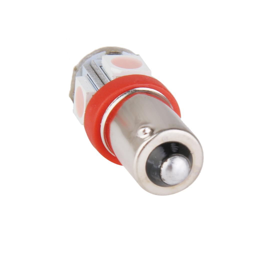 4-7pack BA9S Bayonet 12V Car LED 5050 5 SMD Pink Dash Interior Light Bulb
