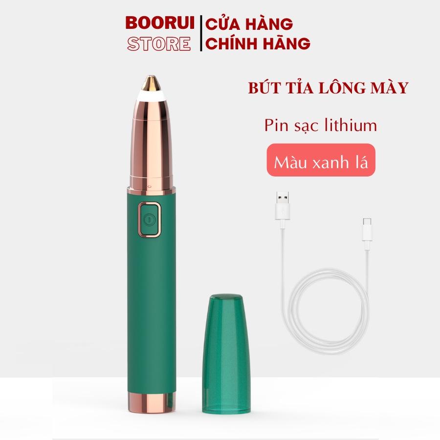 Bút tỉa lông mày cao cấp Boorui 01, Máy tỉa ria mép, lông mũi, thẩm mỹ cho phái đẹp sạc USB an toàn - Hàng loại 1