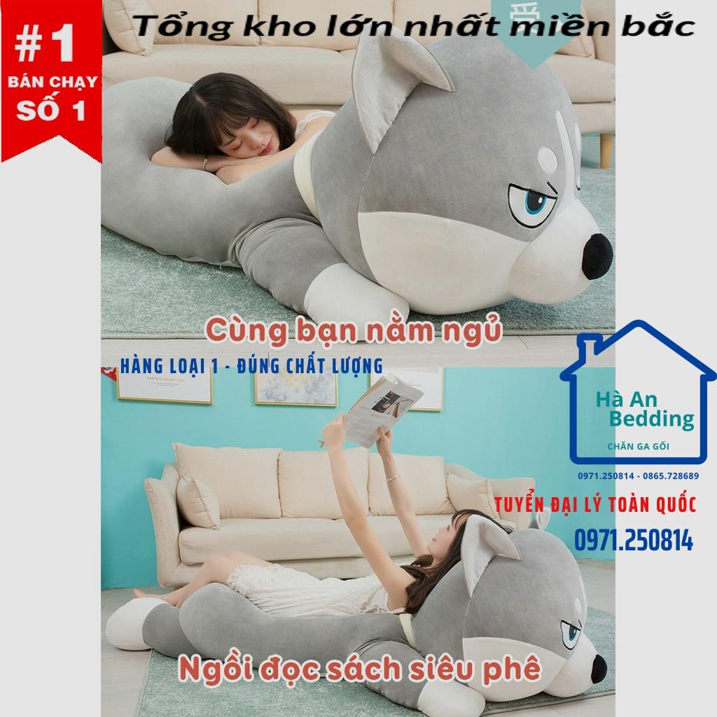 (Hàng Loại 1) Chó Husky Bông Siêu To Khổng Lồ - Gấu Bông Husky