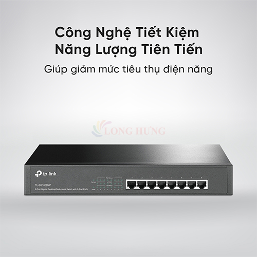 Switch TP-Link 8-Port PoE+ with 8-Port Gigabit Desktop TL-SG1008MP - Hàng chính hãng