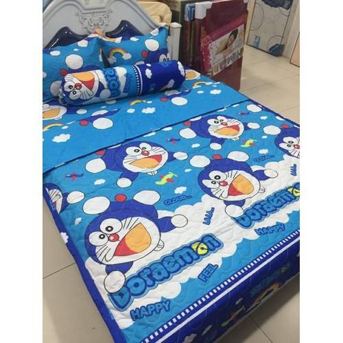 BỘ CHĂN RA VỎ GỐI 5 MÓN DOREMON VNXK ĐƯỢC CHỌN MẪU 1M6 X2M
