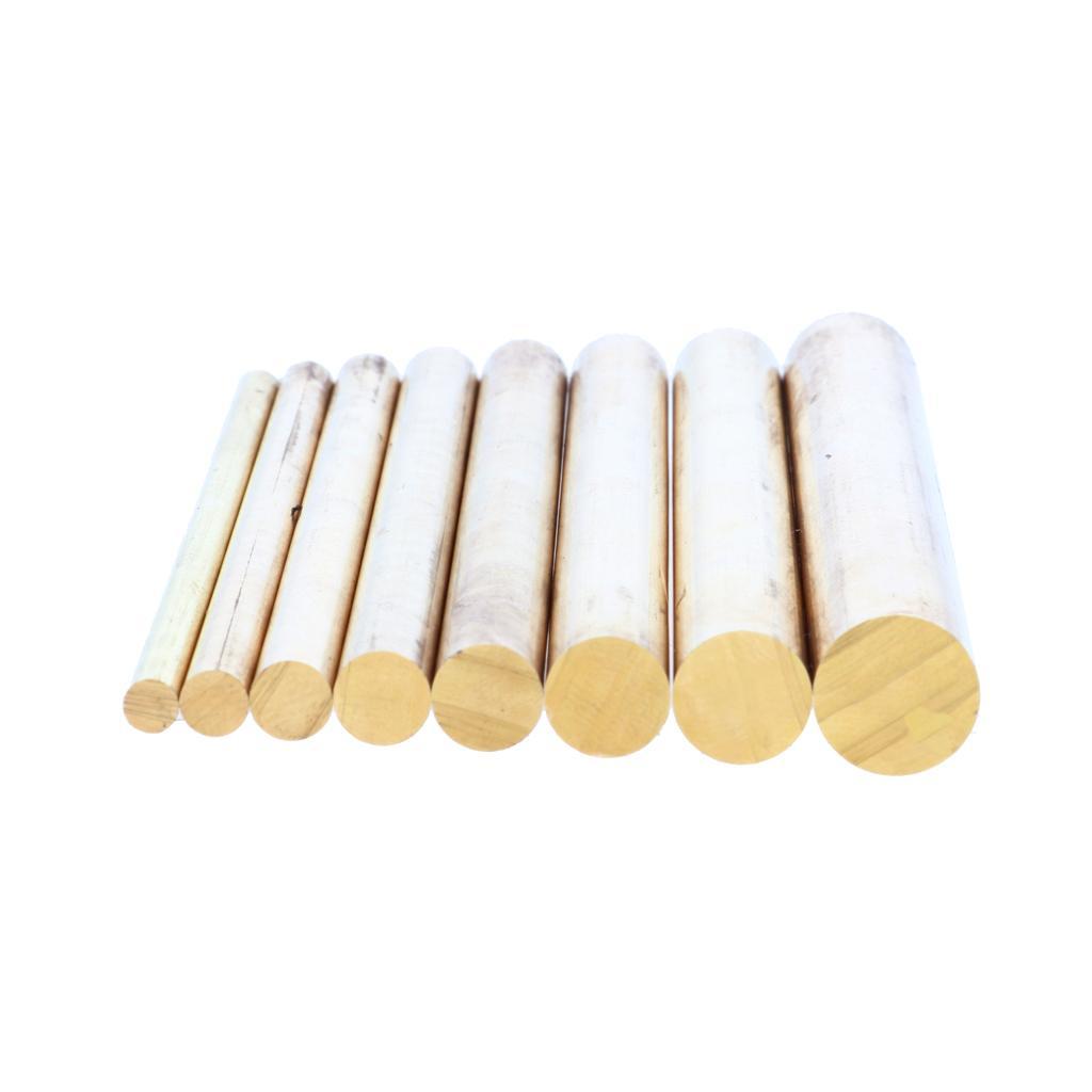 2pcs 4mm 5mm Dia, 4''/10cm Length Solid Brass Round Rod Bar