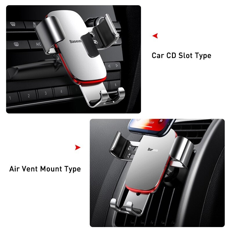 Chân Đế Giữ Điện Thoại Khóa Tự Động Dùng Cho Xe Hơi Metal Age Gravity Car Mount - Hàng Chính Hãng Baseus