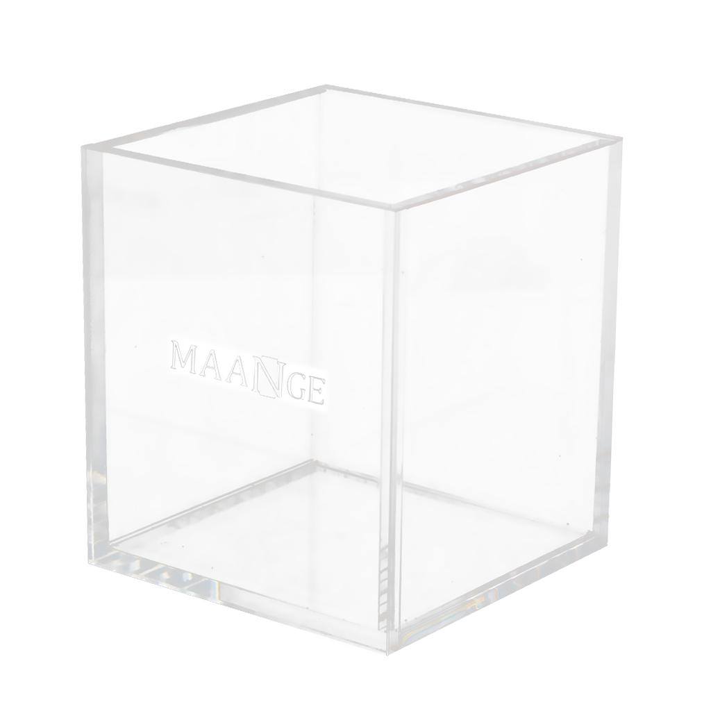 2pcs Clear Makeup Brush Holder Countertop Cosmetic Organizer Pencil Storage