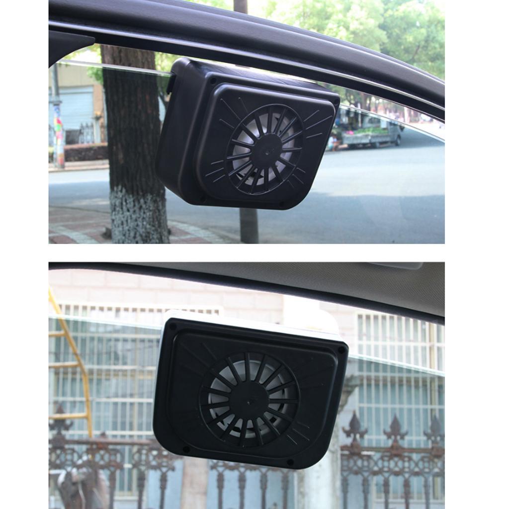 Automobile Cooler Ventilation Fan Air Vent Exhaust Heat Fan Solar Energy Powered Vehicle Car Auto with Rubber Strip
