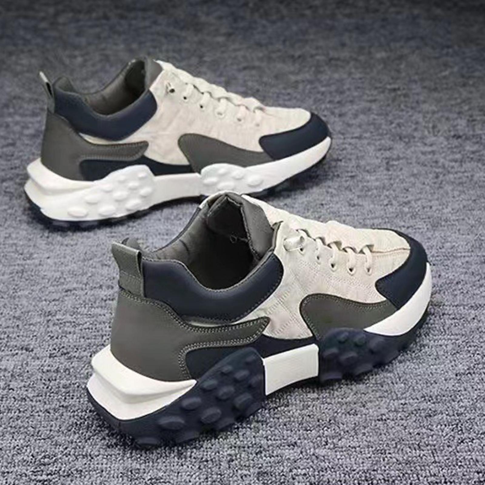 Trendy Men's Running Shoes, Breathable Non Slip Versatile Comfortable Casual Sport Sneakers for Fitness Climbing Street Trainers