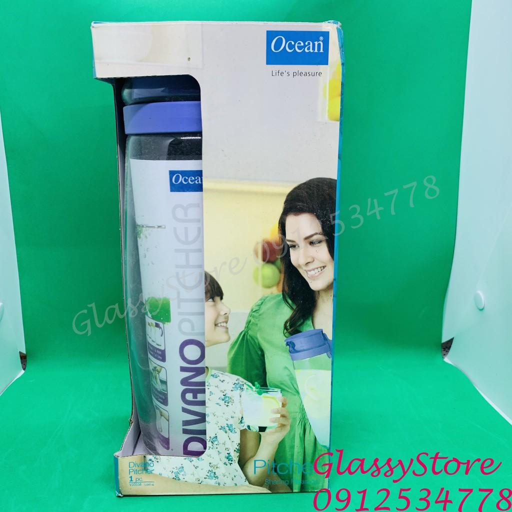 Bình nước thủy tinh quai nhựa Ocean Patio – V18344 – 1.3L / Divano – V20558 - 1.6L