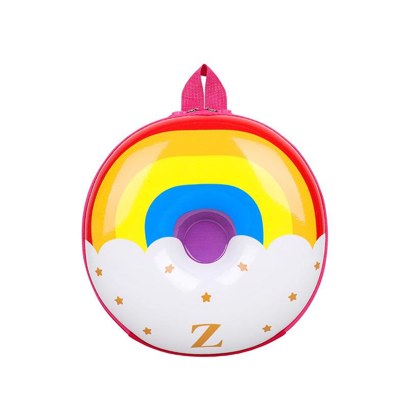 Thương Hiệu Nhà Thiết Kế Trẻ Em Túi Sáng Tạo Ba Lô Cầu Vồng Doughnut Mẫu Giáo Túi Sách Bé Trai Bé Gái Dễ Thương Có Túi