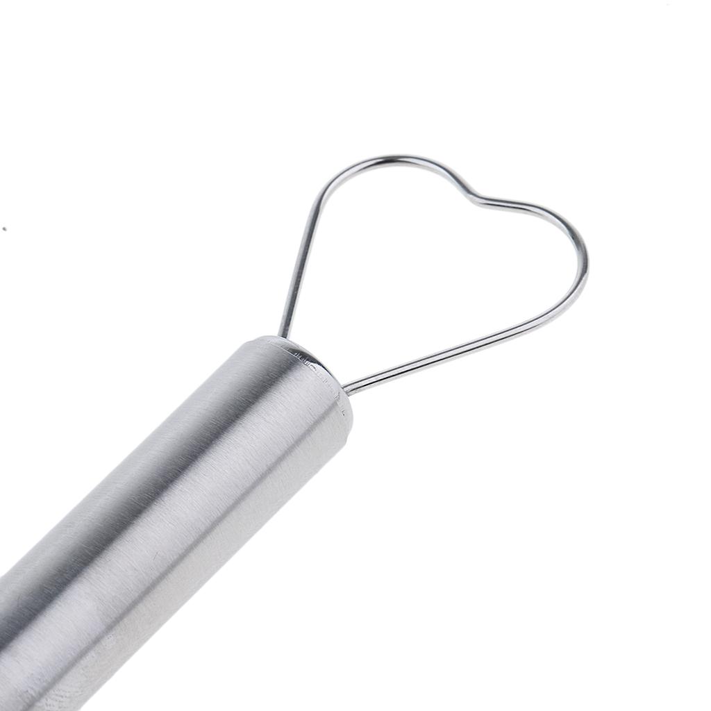 Silver Metal Heart Shaped Cream Milk Egg Beater Hand Whisk Wedding Favors
