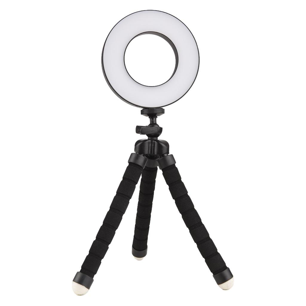 Vòng đèn 3 màu 9CM/3.5IN có giá đỡ ba chân để bàn 3200K -6000K 10 có thể điều chỉnh độ sáng cho phát sóng trực tiếp