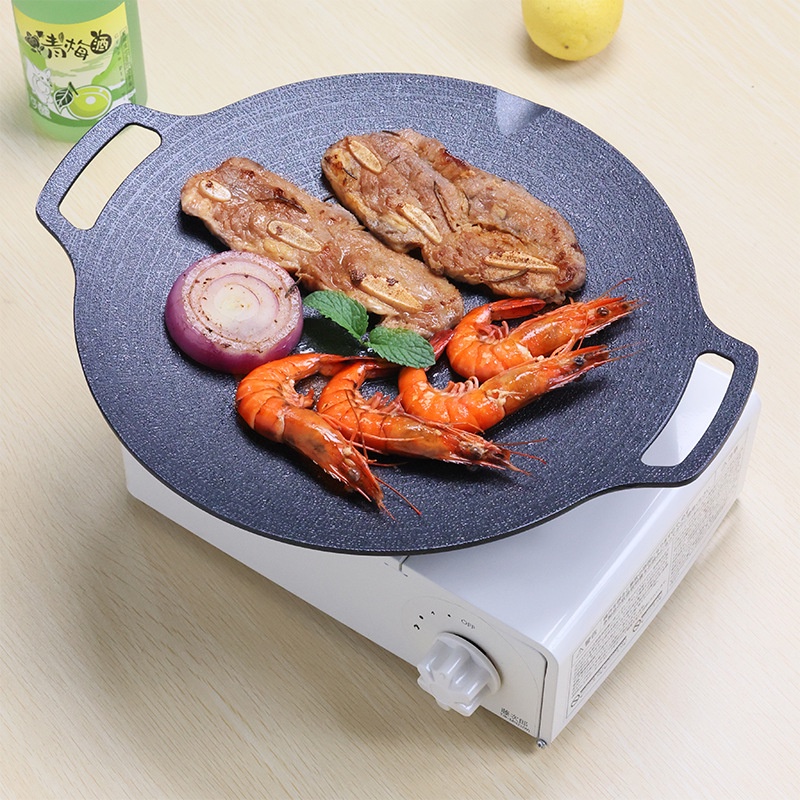 Chảo Đá Nướng Thịt BBQ Hàn Quốc Chống Dính Size 34Cm